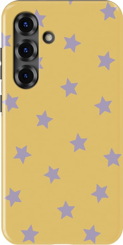 DripCase Hoesje Samsung Galaxy S25 FE | Sterren Design | Magnetisch Opladen | 2-in-1 Ontwerp | Stars Backcover Sunny Lilac