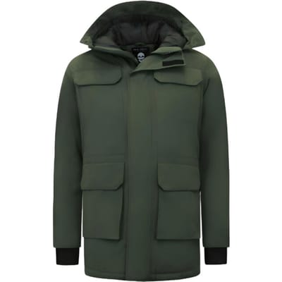 Winter Jas Heren - Parka Heren Winterjas - 7169 - Groene Jas