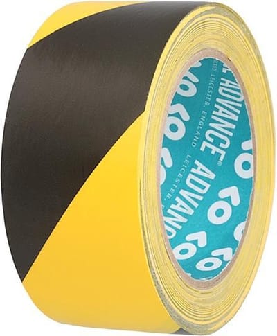 Advance AT8H PVC Markering tape 50mm x 33m Zwart/Geel
