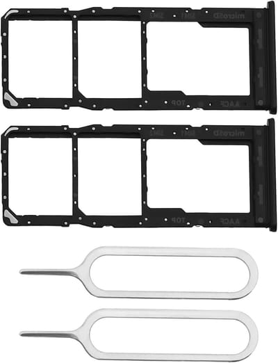 2 Stuks Dual SIM Kaart Slot Tray Houder met Micro SD Kaart Houder en SIM Pin voor Samsung Galaxy A13 5G, Zwart - Perfecte Accessoire voor Geheugenuitbreiding en SIM Beheer