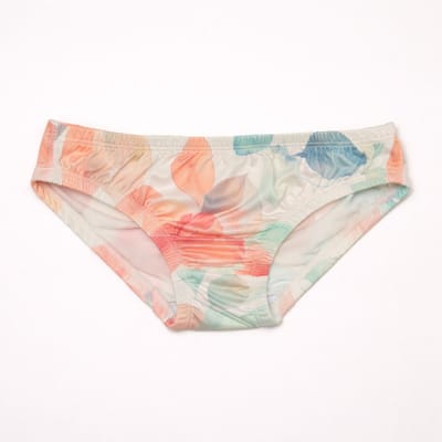 Ducksday - Bikinibroek voor meisje - UV-werend UPF50+ - Sneldrogend materiaal - Bliss - Pastelroze met bloemen - maat 2 jaar