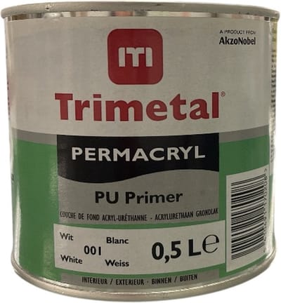 Trimetal Permacryl Pu Primer - Wit - 0.5L
