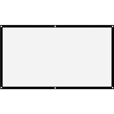 16:Écran de projection de rideau de projecteur en polyester blanc doux et portable, 9 pouces, épais et infroissable 84 Inch