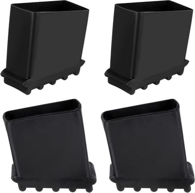 Ladder Voetbeschermers - Antislip Doppen - Vloer Beschermen - Verstevigd Rubber - 4 Stuks - Zwart
