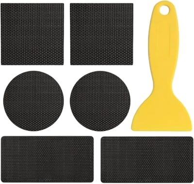 Trampoline Reparatiekit - Mesh Herstel - Tuin Spel - Zelfklevende Pleisters - 6 Delig - Zwart