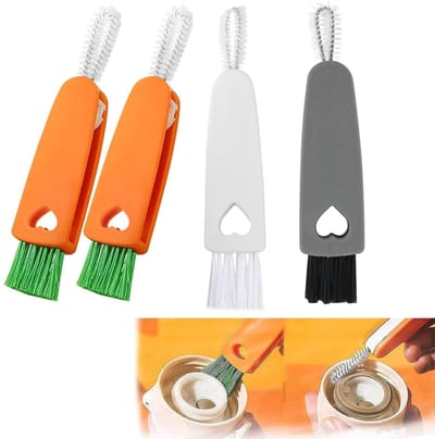 Dailygoods- Flessenborstel 3-in-1 - Multifunctionele Borstel - Rietreinigingsborstel - Flessenreiniger - Duurzaam Kunststof - Eenvoudige Reiniging - Reinigingsborstel