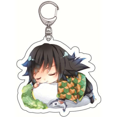 Acryl Sleutelhanger Demon Slayer Anime Tanjiro Nezuko Zenitsu Inosuke Hanger Bedel Duurzaam Cadeau voor Fans Collectie Cosplay Accessoires 55mm