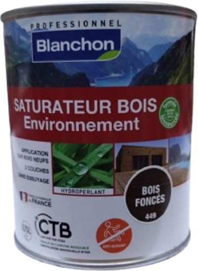Saturator Milieu Vriendelijke BuitenBeits kleur Donker Hout 449 0.75L