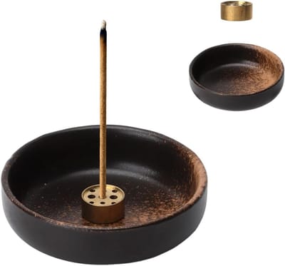 Ceramische Incensestickhouder met 9 Gaten - Handgemaakte, Antislip Incenseschalen voor Zen Decoratie en Thuisinrichting