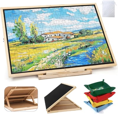 REN® Puzzeltafel - Puzzelbord - Puzzeltafel met Lades 1000 Stukjes - Meerkleurig - 91cm x 66cm x 2cm