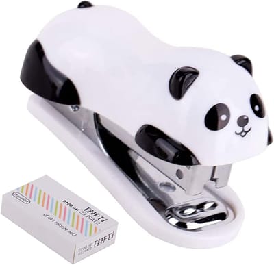 Mini Panda Nietmachine - Bureau Nietapparaat - Papier Niet - Ingebouwde Nietverwijderaar - 10 Vellen - Panda