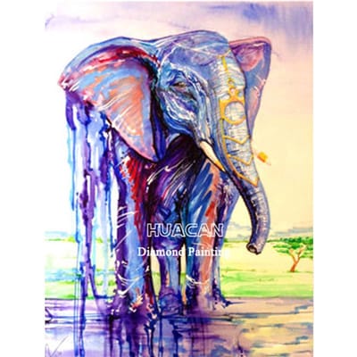 5D Diamant Schilderen Kruissteek Handgemaakte Diamanten Borduren Afrikaanse olifant Dieren Home decor 20X30CM gray