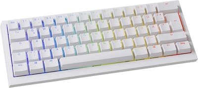 60% Draadloos Gaming Toetsenbord met Inductieve Schakelaars - Tri-Mode USB-C, 2,4 GHz, Bluetooth, RGB Verlichting, Instelbare Activering, Rapid Trigger, Wit