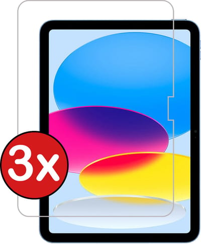 Screenprotector - 3 Stuks - Geschikt voor Apple iPad A16 (2022/2025) - 10.9 / 11 inch (10e & 11e generatie) - Extra Sterk - Beschermglas - Gehard Glas - Tempered Glass - Screen Protector