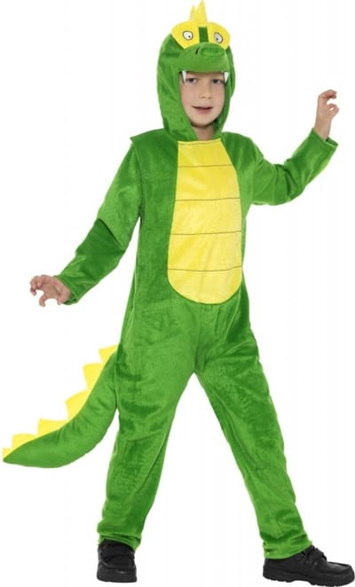 Dierenpak Onesie krokodil - groen - kinderen - carnaval verkleedkleding dieren 116/128