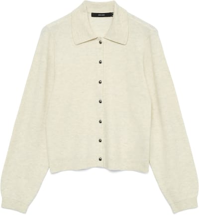 VERO MODA - VMEXCITING LS POLO-N SHORT CARDIGAN BOO - Dames - Cardigans