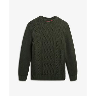 Superdry - Jacob Kabelgebreide Trui - Heren - Sweaters