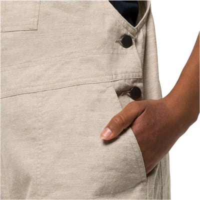 Jack Wolfskin Sandroute Dungaree Women - Tuinbroek - Dames - Zand - Maat S