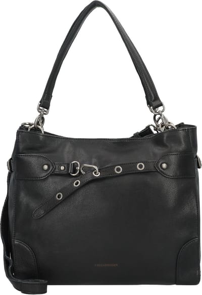 FREDsBRUDER Leren Schoudertas Belt It Hobo Bag Black Zwart