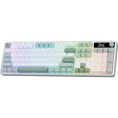Redragon K761 Draadloos Gasket Gaming Toetsenbord met Hype Scherm & Knop, 104 Toetsen Mechanisch Toetsenbord