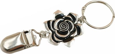Fako Bijoux® - Tashanger - Hoed Clip - Accessoire Clip - Roos - Zilverkleurig