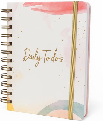 Spiraalgebonden Dagelijkse Planner Ongedateerd - To-Do Lijst Notitieboek