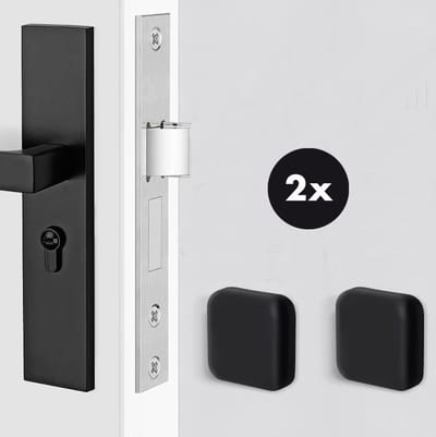 Actie4you® - Deurbeschermer - Siliconen Deurstopper – Muur Bescherming - Deurklink - Stoot rubber - Zelfklevend – 2 Stuks – Zwart