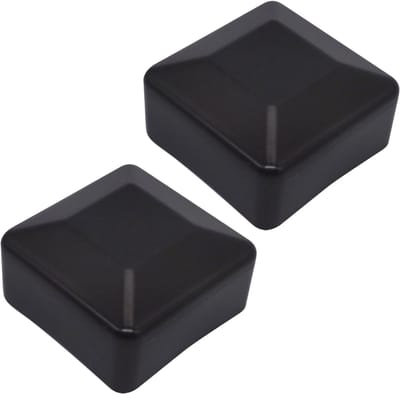 Hekpaaldoppen 60 x 60 mm - Zwarte Kunststof Doppen voor Hekkens