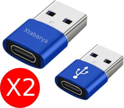 2X Usb Type C Adapter Usb 3.0 Type A Male Naar Usb 3.1 Type C Vrouwelijke Converter Usb C Opladen Data transfer Adapter blauw