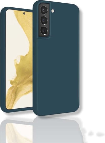 oTronica Hoesje Geschikt Voor Samsung Galaxy S22 backcover liquid siliconen hoesje - Donkergroen