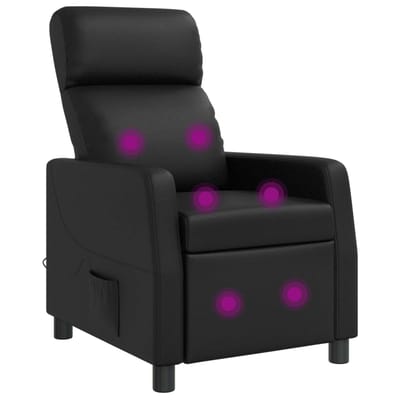 vidaXL - Massage - Relaxstoel - Zwart - Kunstleer