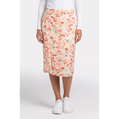 Calvin Klein Printed Matte Satin Pant Watercolor Floral Peachy Day/bril Taglia: 0 | Minigonne Outlet | Donna | Arancia