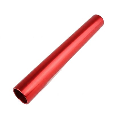 Rood estafettestok atletiek estafette baton aluminium trainings baton voor estafette wedstrijden sport training lichtgewicht estafette stok 30 cm voor atletiek training en sport evenementen