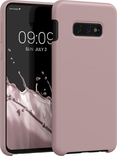 kwmobile telefoonhoesje geschikt voor Samsung Galaxy S10e - Hoesje met siliconen coating - Smartphone case in licht oudroze