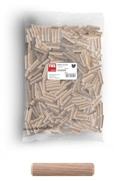 Houten Dowel 8x40 mm - Betrouwbare Verbinding voor Meubel- en Hoekconstructies - 500 Stuks