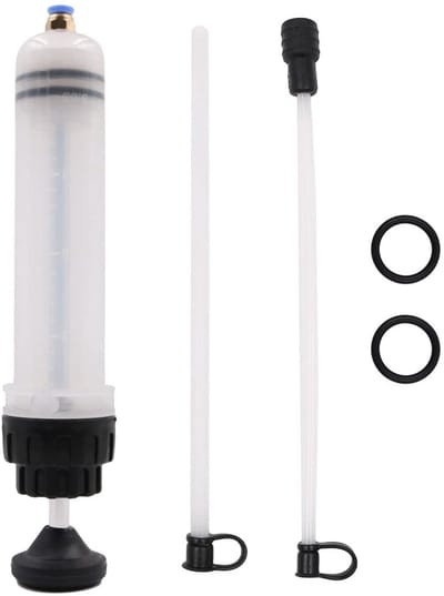 Dailygoods- Olie-zuigspuit 200ml - Handmatige Zuigpomp - Voor Motortransmissie - Achterasolie - Koelvloeistof - Inclusief Verlengbuizen