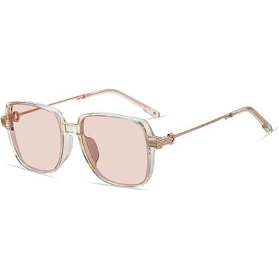 Trendy Gepolariseerde Bril Vierkant Montuur TR Bril HD 1.1 Gepolariseerde Zonnebril Unisex Zonnebril UV400 gray