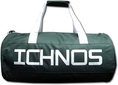 ICHNOS 25l Gym Sports Travel Duffle Active Bag with Handles and Shoulder Strap (Dark Green), dark green
