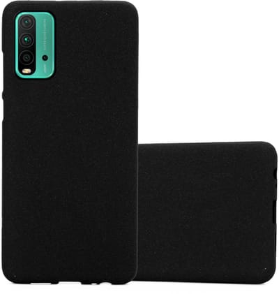 Cadorabo Hoesje geschikt voor Xiaomi RedMi 9T / POCO M3 in FROST ZWART - Beschermhoes gemaakt van flexibel TPU silicone Case Cover