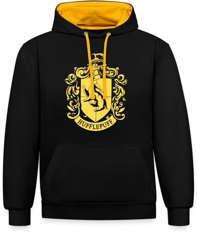 Harry Potter Huffelpuf Afdelingswapen Contrast Hoodie