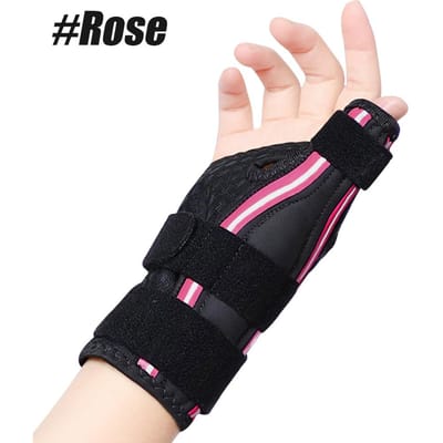 1 Stuk Pols Duim Brace Carpaal Tunnel Ondersteuning Nachtspalk Stabilisator voor Rechter Linker Hand helder roze