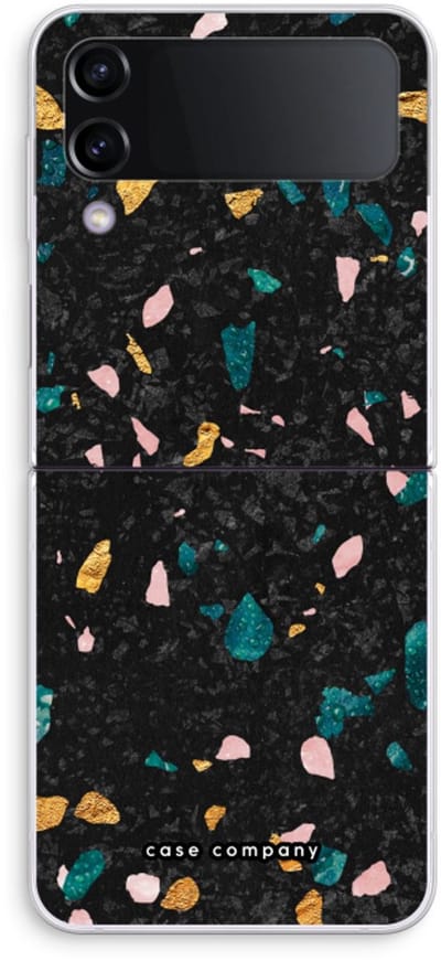Case Company® - Hoesje geschikt voor Samsung Galaxy Z Flip4 hoesje - Terrazzo N°10 - Soft Cover Telefoonhoesje - Bescherming aan alle Kanten en Schermrand
