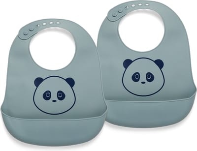 Alfie siliconen slabbetje 2-pack met print