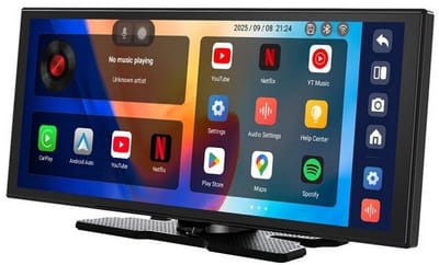 Ottocast Ottoscreen AI N95C Draadloze Apple CarPlay & Android Auto Auto-Monitor – 9 Inch Touchscreen Dash Display – Zonder Camera – Plug & Play Navigatie Systeem