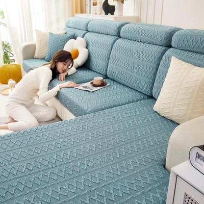 Zomer Koel IJszijde Bankhoes Allesomvattende Universele Hoes Universele Stoelkussens Stretch Bankhoes Hoesdoek 65-85cm*65-85cm*5-20cm gray