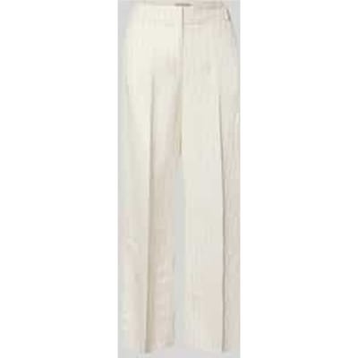 wide fit stoffen broek met persplooien