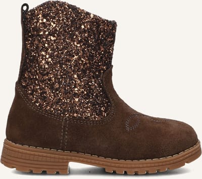 Ton & Ton Brigitte Enkellaarsjes - Enkelboots met rits - Meisjes - Bruin - Maat 21