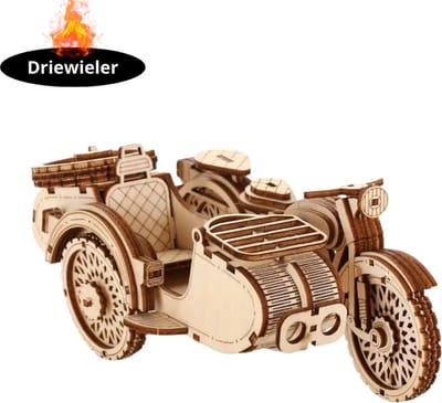 Livano Bouwpakket Hout - Kinderen - Volwassenen - Bouwpakketten Volwassenen - Boot - Houten Puzzel - 3D - Driewieler