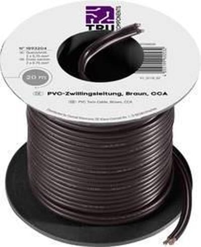 TRU COMPONENTS TC-7572816 Draad 0.75 mm² Bruin 20 m