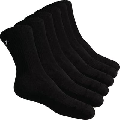 Asics - 6PPK Crew Sock - Zwarte Sportsokken-35 - 38